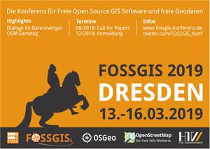 Konferenzflyer FOSSGIS 2019