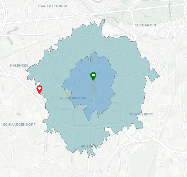 Valhalla Isochrone Berlin