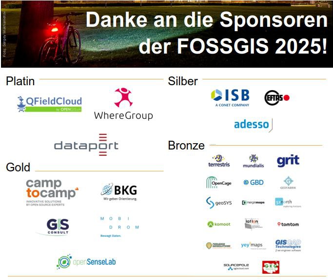 FOSSGIS Konferenz 2025 Sponsoren